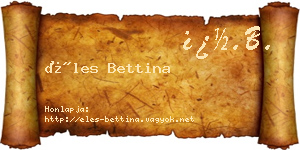 Éles Bettina névjegykártya