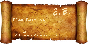 Éles Bettina névjegykártya