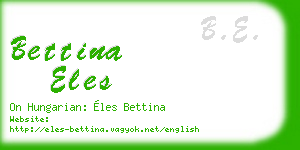 bettina eles business card