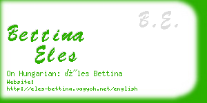 bettina eles business card